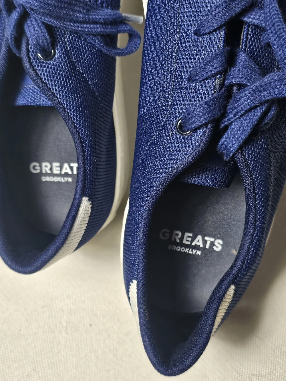 GREATS Royale Knit Sneakers Mens Size 11.5 Navy Blue